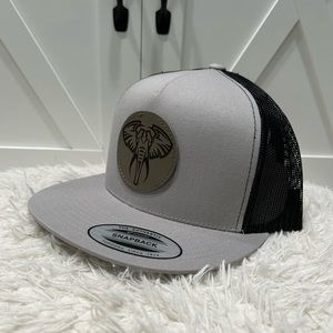Flat bill SnapBack hat elephant
